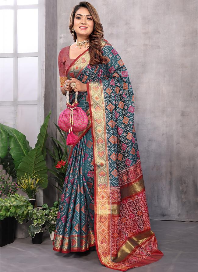 Patola Silk Multi Colour Traditional Wear Weaving Saree